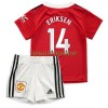 Original Trikotsatz Manchester United Eriksen 14 Heimtrikot 2022-23 Für Kinder